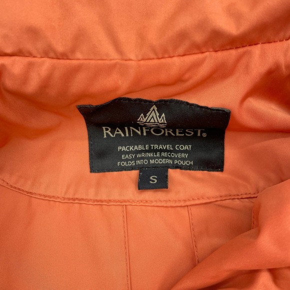 RAINFOREST Jacket Women's S Hooded Full Zip Long Length Packable Coat - Picture 3 of 8